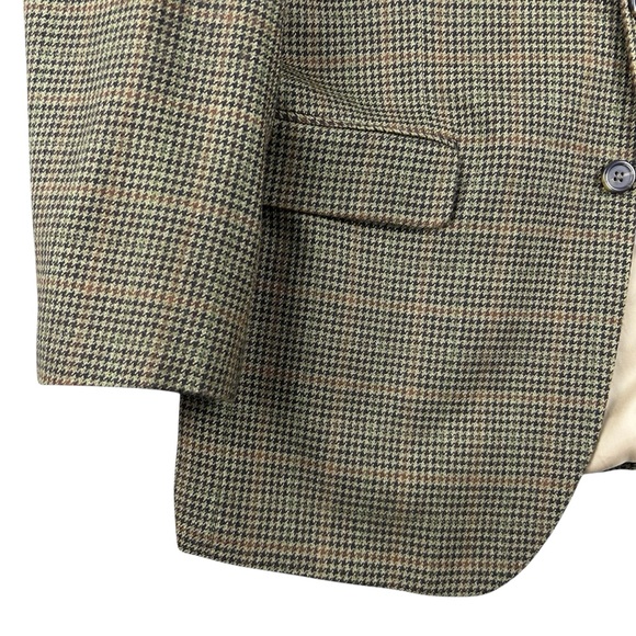 Lauren Ralph Lauren Lambswool Houndstooth Blazer 42L Sport Coat Jacket Preppy - Picture 11 of 16